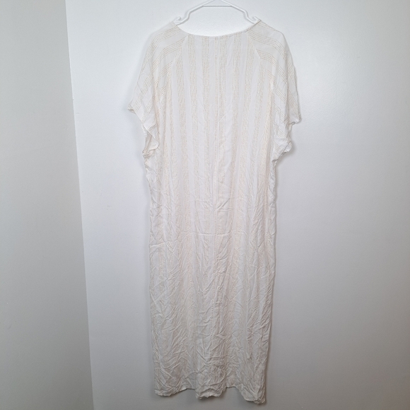 SummerSalt White Yellow Sheer Summer Beach Swimsuit Cover-up Maxi Dress Size XL - Picture 2 of 7